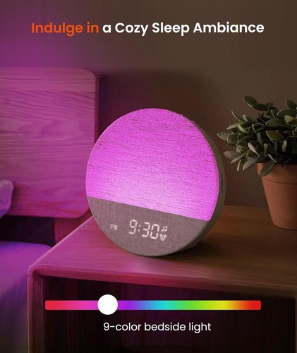 Sunrise 1 Sound Machine Sunrise Alarm Clock 9 Night Lights, 29 Sound for Sleep - Picture 4 of 11