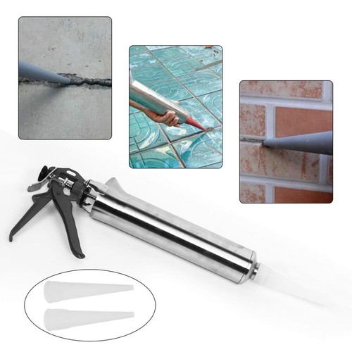 Edelstahl Mörtelspritze Fugenpistole Mörtel Zement Lückenfüllpistole 8mm Düse - Bild 9 von 12