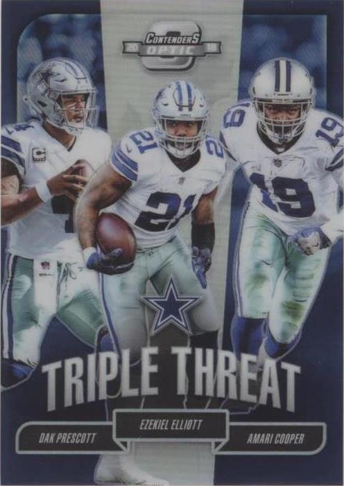 2018 Panini Contenders Optic Amari Cooper Dak Prescott Ezekiel Elliott #TT-DAL - 1 of 2