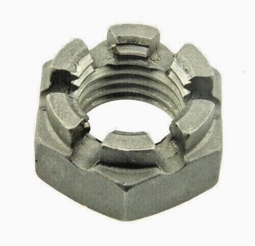 Kronenmutter DIN 935 & 937 hohe & flache Regel- & Feingewinde Stahl blank 17H - Bild 3 von 3