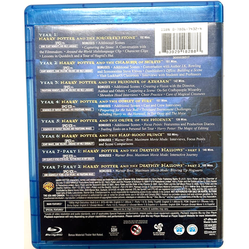 Harry Potter Complete 8-Film Collection Blu-ray Discs - Picture 2 of 8