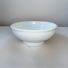 Vintage 1975 FTD Milk Glass Bowl Flower/ Planter /Candy Dish Bark Pattern - 7"