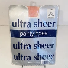 Vintage Ultra Sheer Pantyhose 100% Nylon Peach One Size Fits Most
