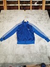 Boys Youth Adidas Blue Zip Up Warmup Tracksuit Jacket Sz Large