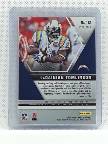 LaDainian Tomlinson 2020 Panini Mosaic #113 GOLD REACTIVE Los Angeles Chargers - Picture 2 of 2