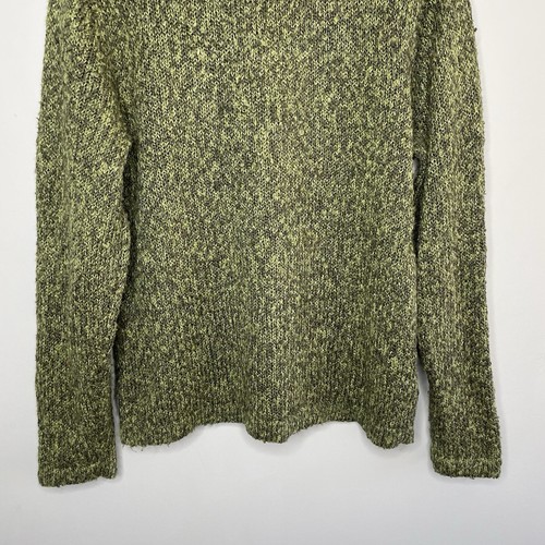 Woolrich Sweater Women Large Green 1/4-Zip Pullover Knobbly Knit Outdoors - Picture 10 of 13