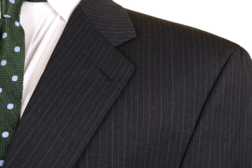 Polo Ralph Lauren University Gray Wool Cashmere Blue Stripe Suit Jacket Pants 42 - Picture 3 of 9