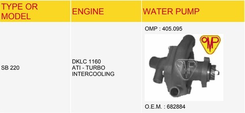 Water Pump for DAF SB220 DKLC 1160 682884 - Bild 3 von 3