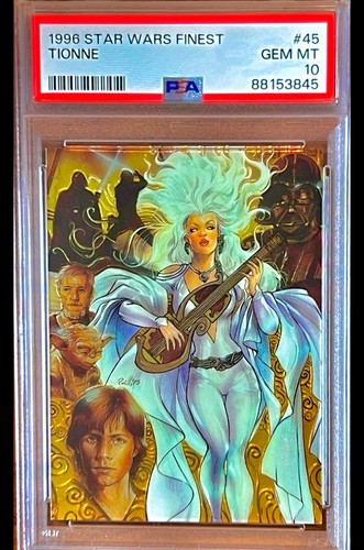 POP 8 PSA 10 Tionne 1996 Star Wars Finest Gold Chrome 1st Edition Chromium Set - Picture 1 of 3