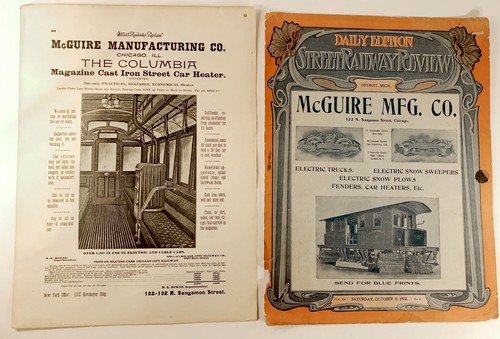 Antiguo calentador de tranvía McGuire 1902 fabricación publicidad RARO - Imagen 11 de 13