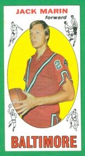 1969-70 TOPPS #26 JACK MARIN ROOKIE CARD  BALTIMORE BULLETS  EXMT