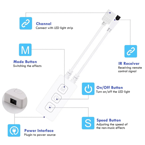 WS2812B WS2811 Adressierbare RGB LED Streifen Lichter WIFI Controller Musik Sync - Bild 3 von 12