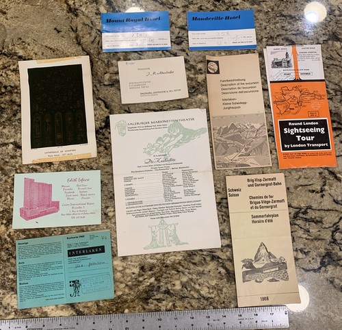 Misc Map Brochure Lot Of Europe Tourist Travels 1968 - Picture 1 of 7