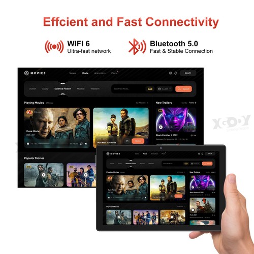 2025 NEW FHD N01 Wifi Tablet Android 14 PC 8GB+64GB Tablets 10.1 Inch 6000mAh - Picture 8 of 11