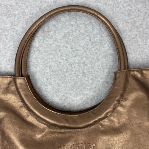 Women's Bronze Metallic Jazzercise Tote Bag with Circular Handles - Picture 2 of 16