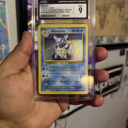 CGC 9 MINT Wartortle 002/034 CLB Classic Box Holo Rare Pokémon TCG 2023 - Picture 4 of 16
