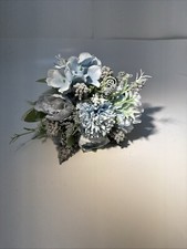 Lot 13 Faux Blue Mini Flowers Roses Lily of Valley Rosebuds Dolls, Hats, Gifts