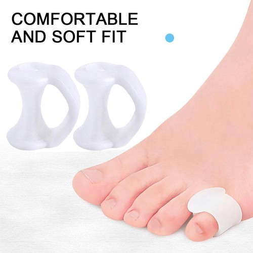 2x Toe Little Separator Silicone Corrector Gel Bunion Straightener Valgus F2Y2 - Picture 5 of 12
