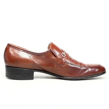 Hanover Embassy Collection Mens Brown Leather Horsebit Dress Shoes Size 8.5 C/A