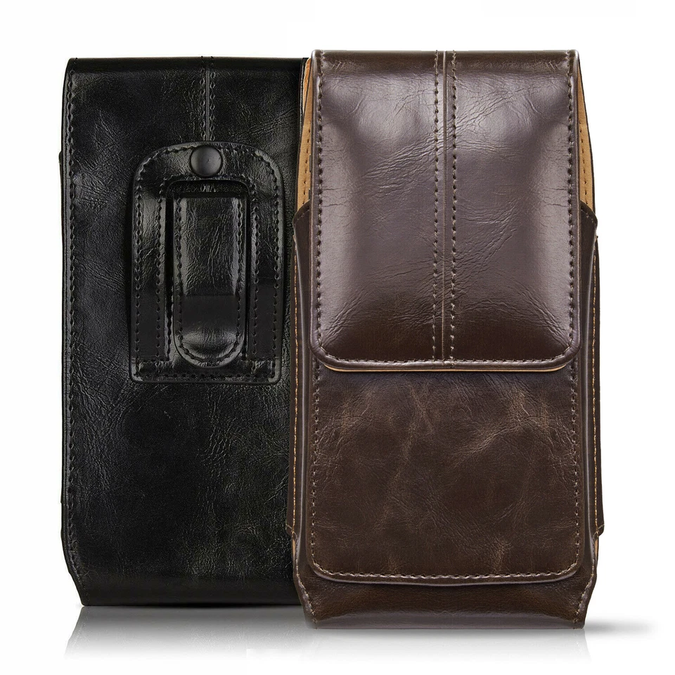 New Cell Phone Belt Pack Bag Loop Waist Holster Pouch Case​ Leather Wallet Cover - Image 3 of 4