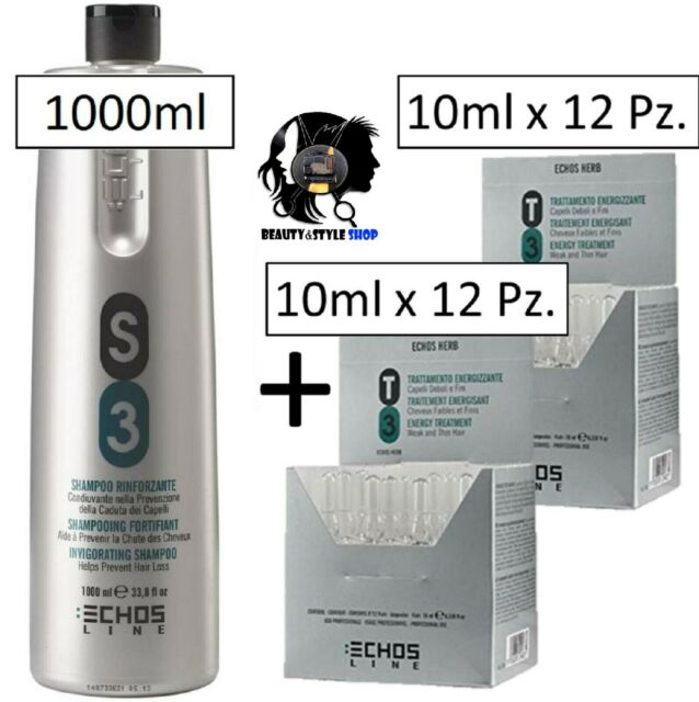 FIALE ANTICADUTA CAPELLI LOZIONE ECHOS LINE T3 24X10ML + SHAMPOO S3 1000ML FIALE ANTICADUTA CAPELLI LOZIONE ECHOS LINE T3 24X10ML + SHAMPOO S3 1000ML