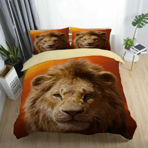 3D The Lion King Kids Bedding Set Duvet Cover Pillow Shams Comforter Cover Set - Picture 28 of 33