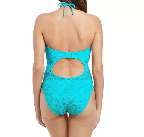 Traje de baño Freya Sundance Deep Ocean 34E 12 ganchillo cuello halter alto acolchado 3974 - Imagen 9 de 12