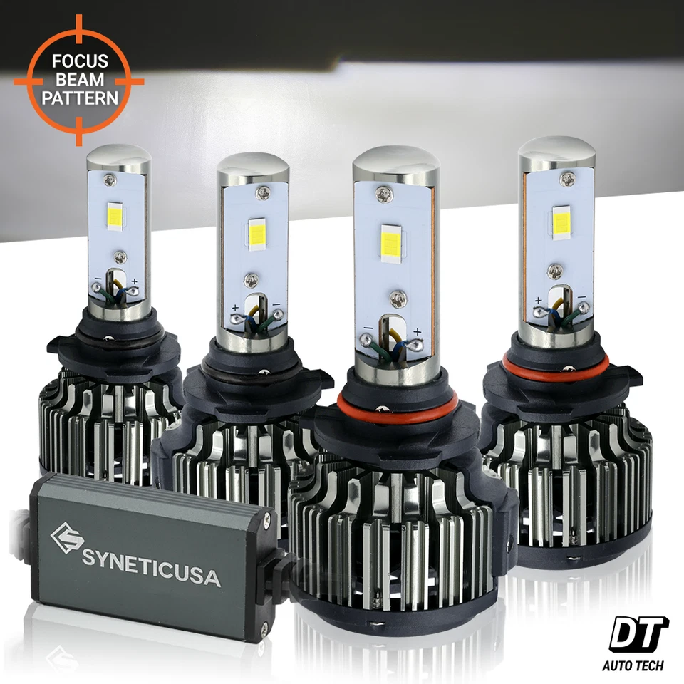 SYNETICUSA 9005+9006 LED Combo Faros Kit CSP 240W Bombillas Alta Luz Baja Foto 2 de 4