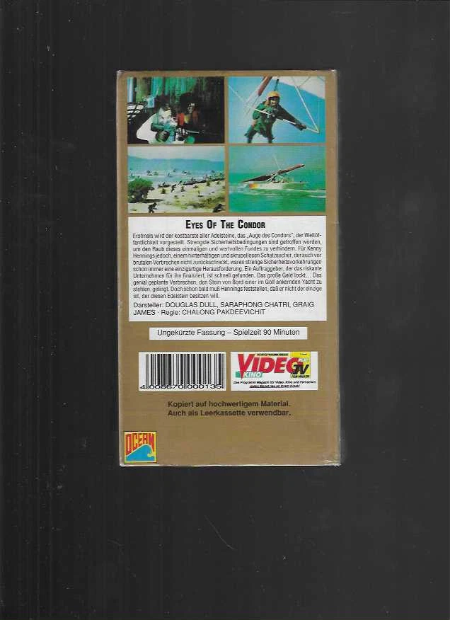 Ocean Video Pappbox  Douglas Dull   EYES OF THE CONDOR   VHS Rarität  NEU  OVP - Bild 2 von 2