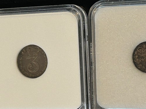 1762 & 1870 Great Britain silver 3 pence from Maundy sets Uncirculated opportune - Picture 9 of 12