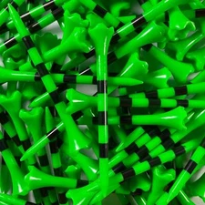 3-1/4" Pride Performance Golf Tee Striped Citrus Green 100 Count