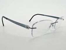 Silhouette 4496 Titanium Eyeglasses FRAMES 6059 Blue 52[]17-130 Gray 5452 H340