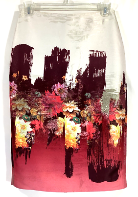 J.CREW COLLECTION 10 Jacquard Pencil Skirt in Painted Floral Style J8404 $298