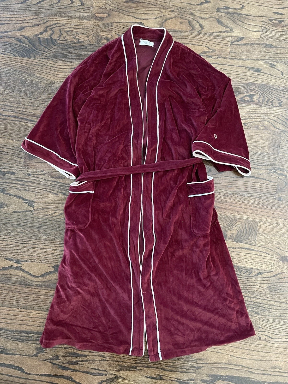 Robe vintage années 90 Christian Dior Monsieur marron ceinture velours taille unique
