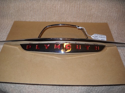 NOS Mopar 1953 Plymouth Front Hood Trim/Medallion Base Absolutely Beautiful!!!! - Picture 2 of 5