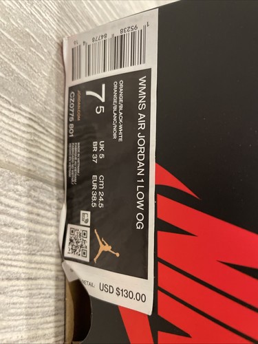 Size 7.5 - Air Jordan 1 Retro OG Low Starfish W CZ0775 801 - Picture 7 of 7