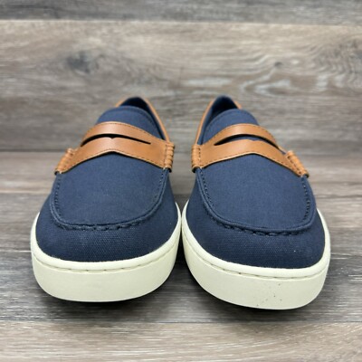 Cole Haan Nantucket Canvas Penny Loafer C38570 Navy Blue Men Size 12M -Worn Once Cole Haan Nantuckey Penny Loafer Men Shoes Size 12 Slip On  main image 3
