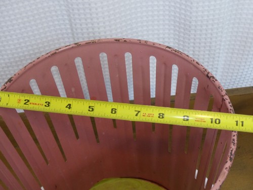 Vintage  Erie Art Metal Industrial Waste Basket Garbage Can USA 1909  Art Deco - Picture 10 of 13