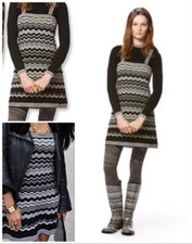 MISSONI for Target Women's size XS Black & White Zig Zag Chevron Knit Tank Dress