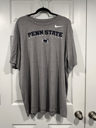 Penn State Nittany Lions Nike Tee Shirt Mens 3XL Gray Grey Dri Fit