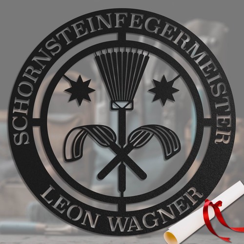 Schornsteinfeger Handwerker Geschenk personalisiert mit Wunschtext - Bild 1 von 7