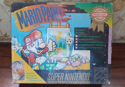 Mario Paint SNES Super Nintendo Authentic Brandneu SEALED