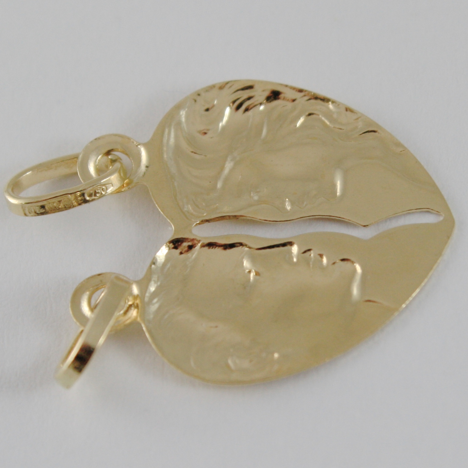 CIONDOLO oro GIALLO O BIANCO 750 18K DOPPIO CUORE CUORE CUORE CHE SI SPEZZA UOMO DONNA ITALY 49f791 CIONDOLO oro GIALLO O BIANCO 750 18K DOPPIO CUORE CUORE CUORE CHE SI SPEZZA UOMO DONNA ITALY 49f791