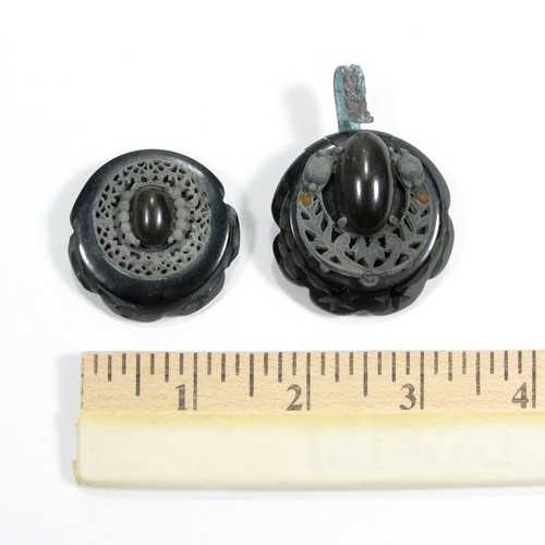 Antique Art Nouveau Bakelite Cape Coat Cloak Clasp Hook And Button - Picture 6 of 8