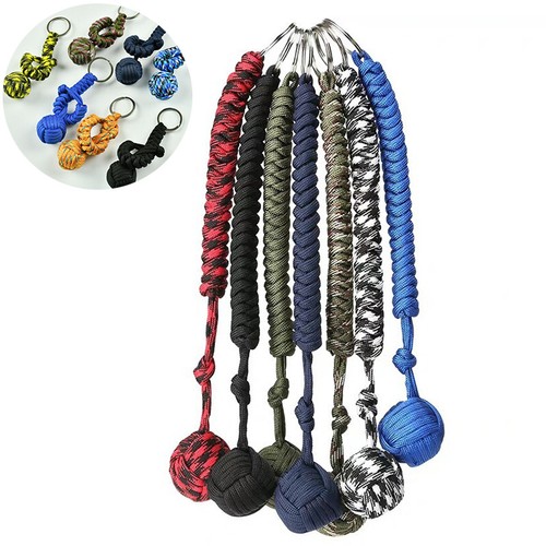Mochila Llavero con Bola de Acero Paracord Fuerza Exterior Puño de Mono Duradero - Imagen 2 de 20