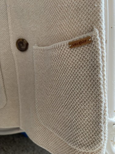 Zara Knit Beige Dress Jacket Blazer Sweater Long Sleeve Boys Kids 6 Collared - Picture 4 of 6