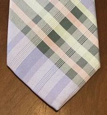 Perry Ellis Portfolio Blue Green 100% Silk Men’s Neck Tie Made In China