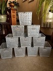 10 Vintage Lyon Steel Locker Baskets Gym Shelf Pool Storage Garage Shop Wire