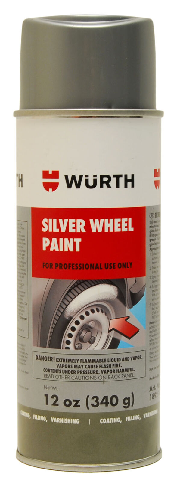 Wurth German Alloy Silver Wheel Spray Paint 12 oz aerosol spray W-0893339108