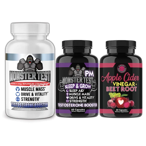 Test Booster Monster Test, Monster PM and Apple Cider Vinegar Beet Root